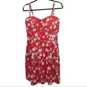 Cameo Rose Red Floral Mini Dress NWT Size US 14